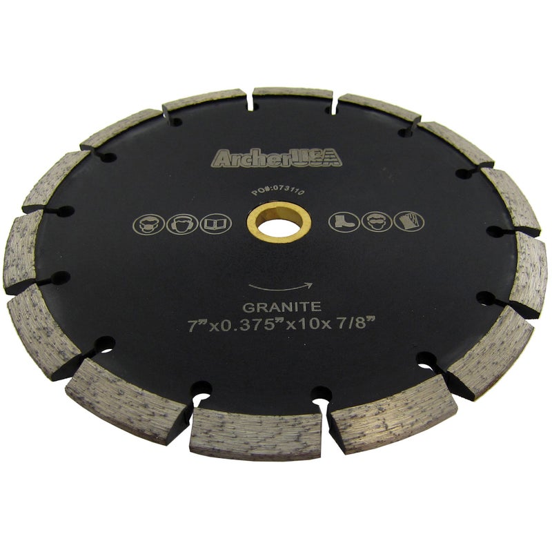 ArcherPro Archer PRO 7" in. Crack Chaser Diamond Blades for Concrete, Granite and Marble Repair. for use on Angle Grinder. - Image 1